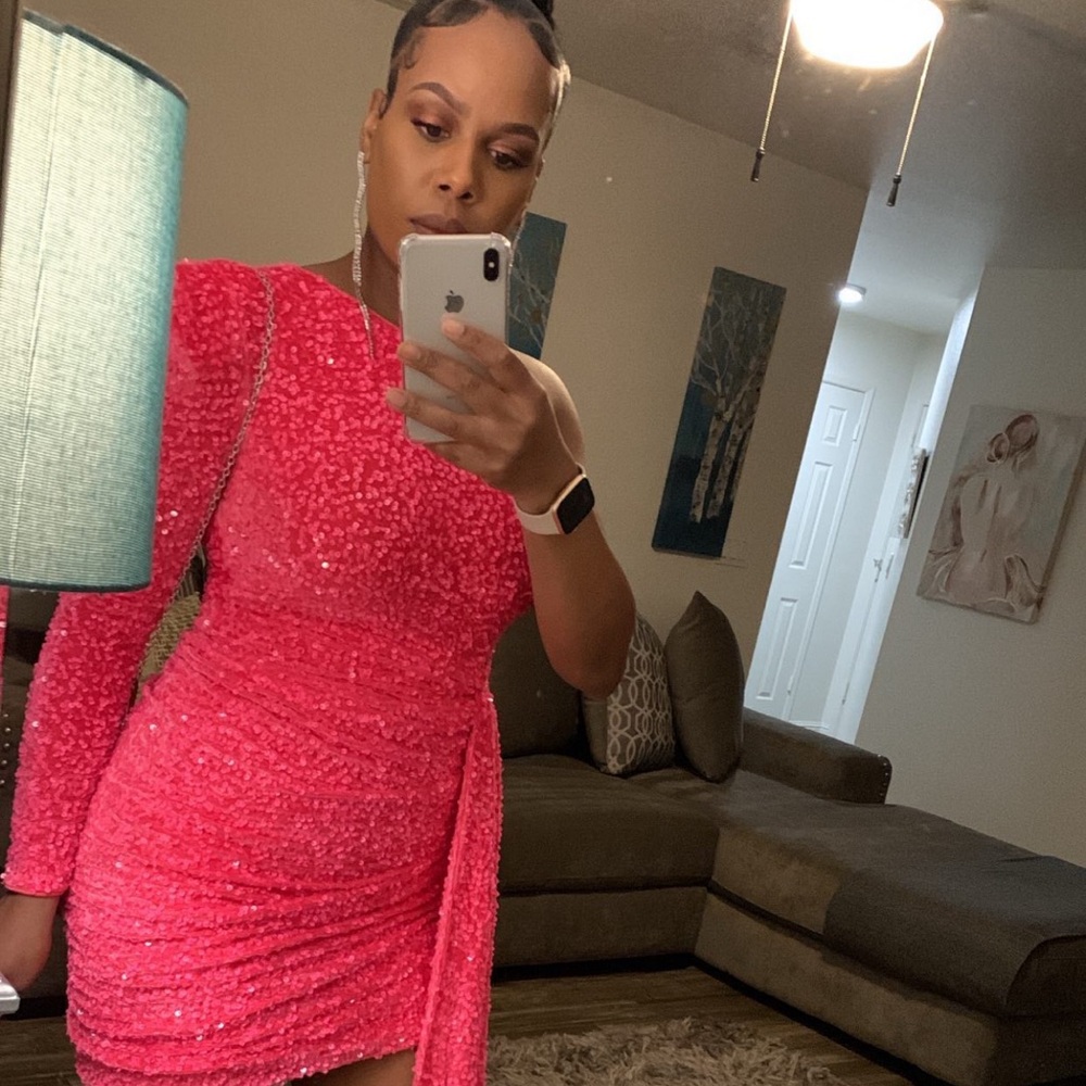 Pink Sequin luxe  dress